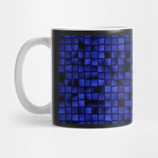 Blue pattern of cubes Mug